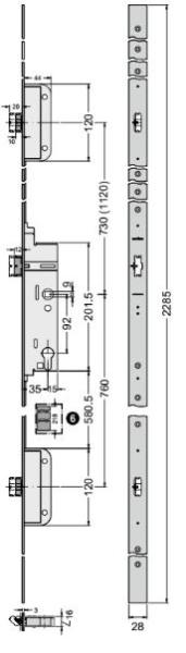 3 Riegel-Schloss 279669